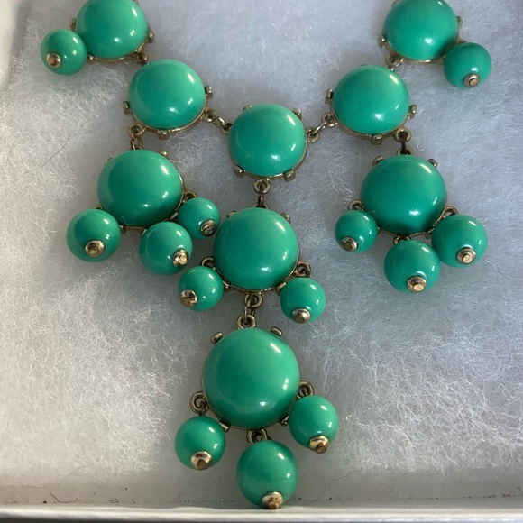 Seafoam Green Bubble Statement Necklace - Picture 3 of 4